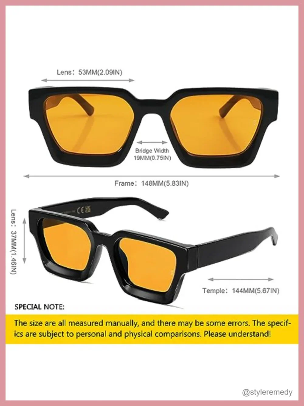 Retro Square Sunglasses Men Women Chunky Frame UV400 Polarized Fashion 90s